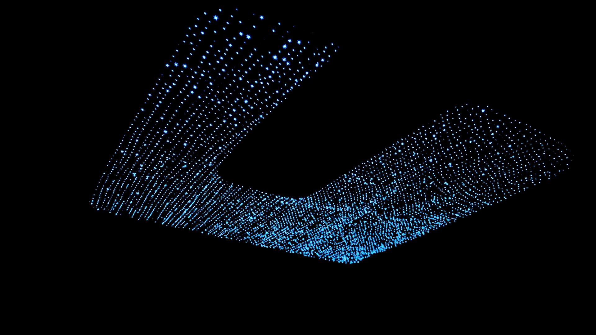 Custom starlight headliner installation with electric blue fiber optics